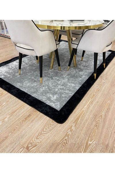 Jute-Look Washable Non-Slip Base Living Room Rug Kitchen Rug Hallway Rug - Brown - Beige