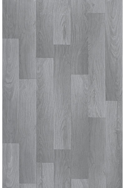 1.5 Meter Wide - Narrow Plank Pattern Dark Gray - PVC Floor Covering - Felt-Backed Thick - Floor Flooring Mineflo