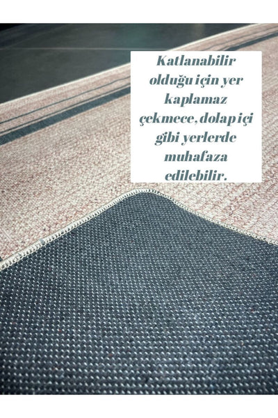 Jute-Pattern Kitchen Rug, Woven-Base Flat Rug