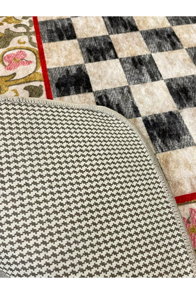 Pink - Mackenzie Style Checkered Kitchen Entryway Runner Rug