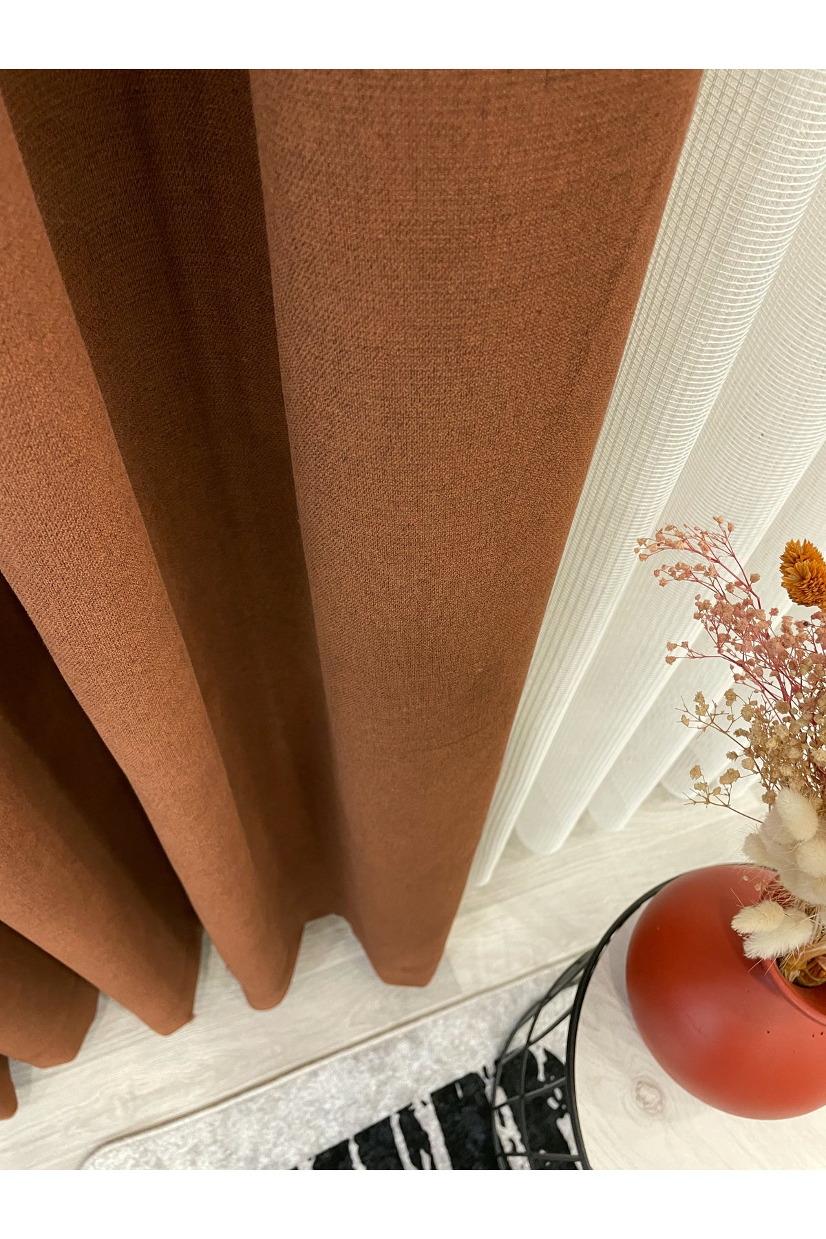 CAMEL Color 1/3 DENSE PLEAT Honeycomb Weave Soft Panama Blackout Curtain