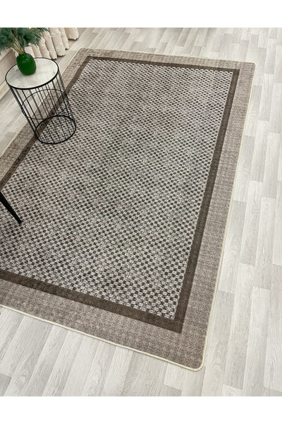 GRAY Jute Sisal-Look Bordered Non-Slip Base Runner Kitchen Rug