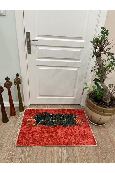 Snowflake Christmas Latex Base Door Mat (Size 60x90)