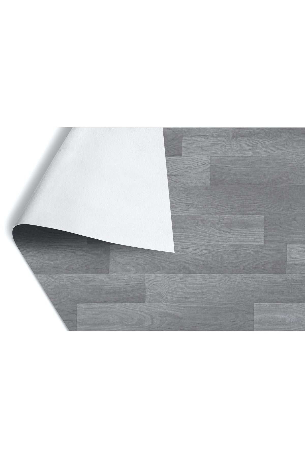 1.5 Meter Wide - Narrow Plank Pattern Dark Gray - PVC Floor Covering - Felt-Backed Thick - Floor Flooring Mineflo