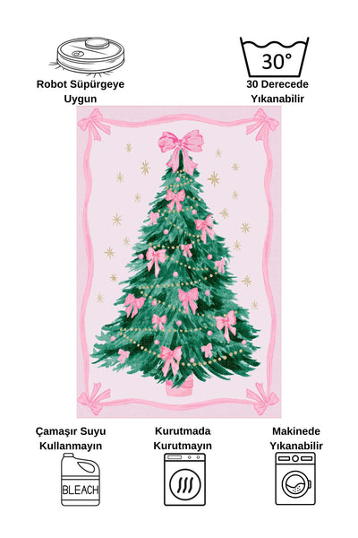Pink - New Year Concept Christmas Rug