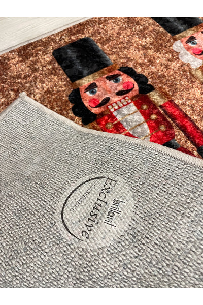 Lead Soldier Detailed Decorative Christmas Doormat Size 60x90