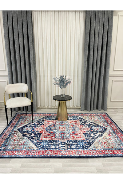 Kilim Motif FRINGED Classic Non-Slip Base Rug