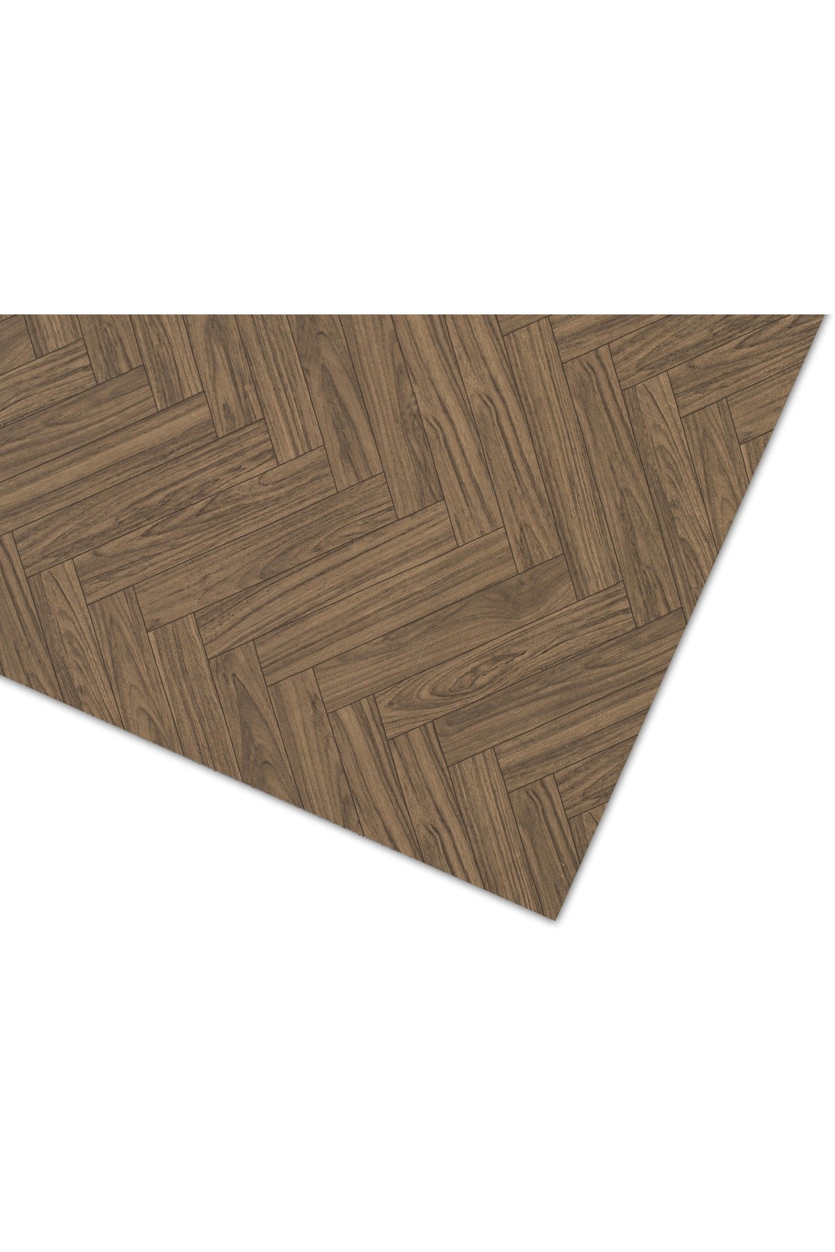 1 Meter Wide - PARQUET PATTERN BROWN - PVC Floor Covering - Felt-Backed Thick - Floor Flooring Mineflo