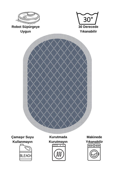 GREEN-BROWN Jute Sisal Look Bordered Non-Slip Base Runner Rug