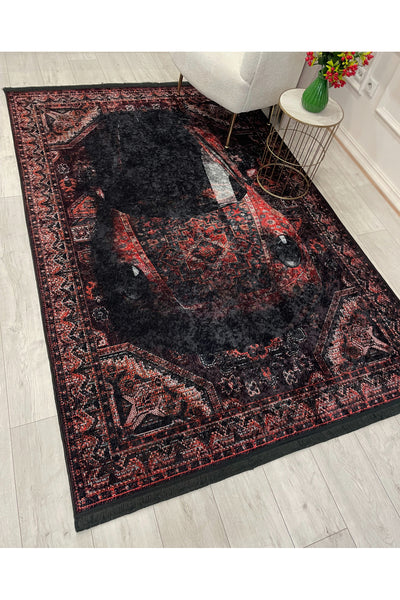 Vintage Car Pattern Latex Base Rug