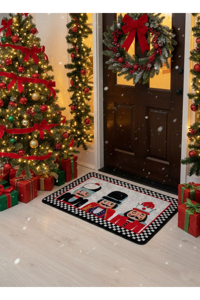 Lead Soldier Detailed Decorative Christmas Doormat Size 60x90