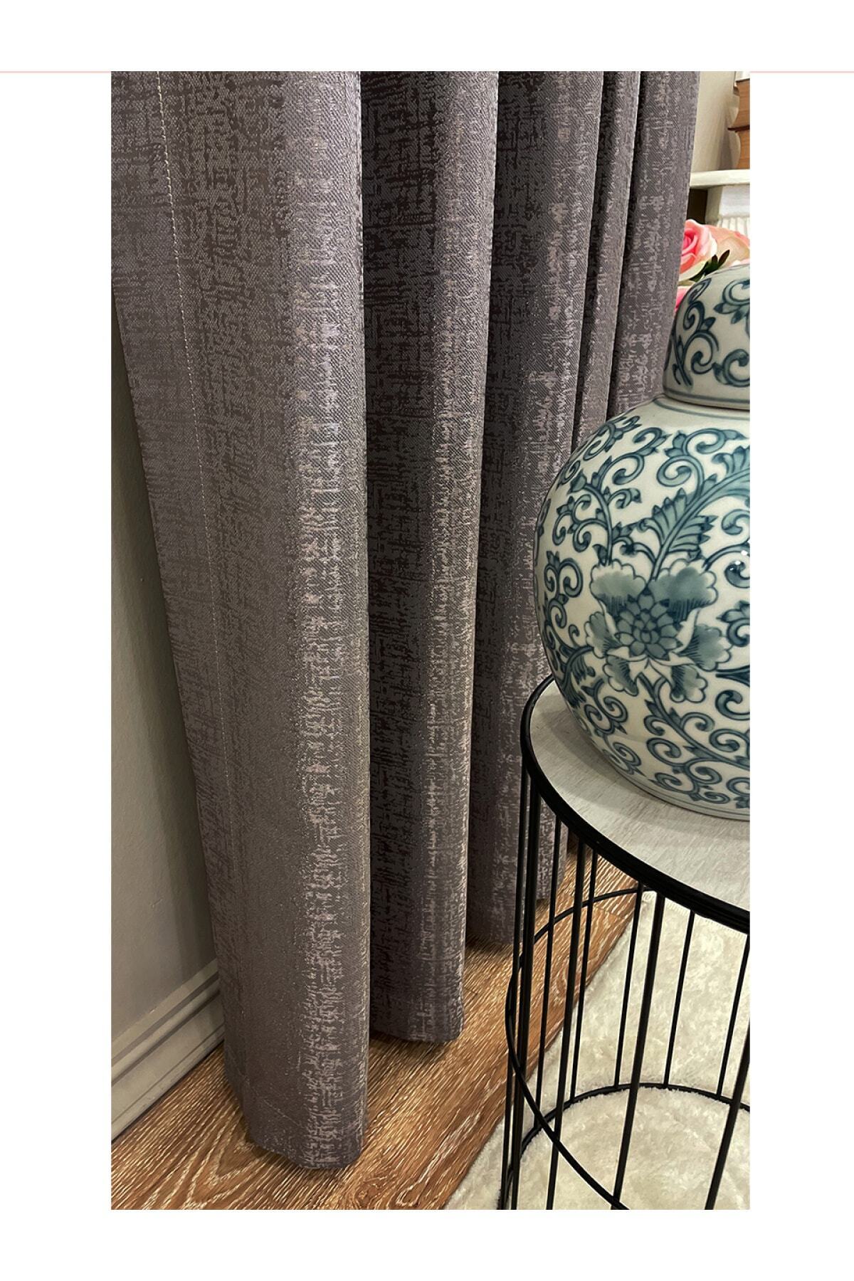 Dark Green - Jacquard Self-Patterned 1/2.5 Pleated Blackout Curtain