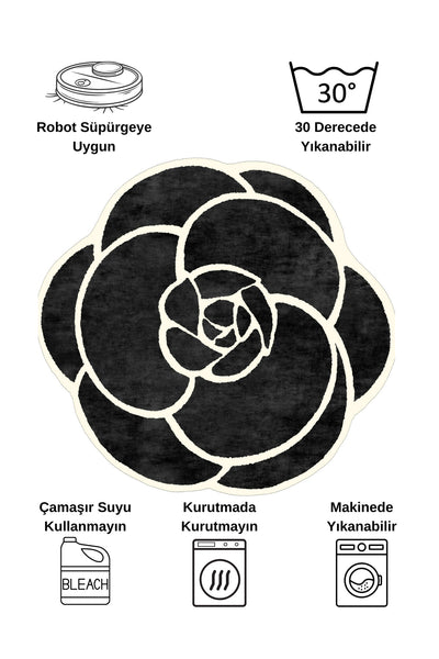 Floral Pattern Latex Non-Slip Rug