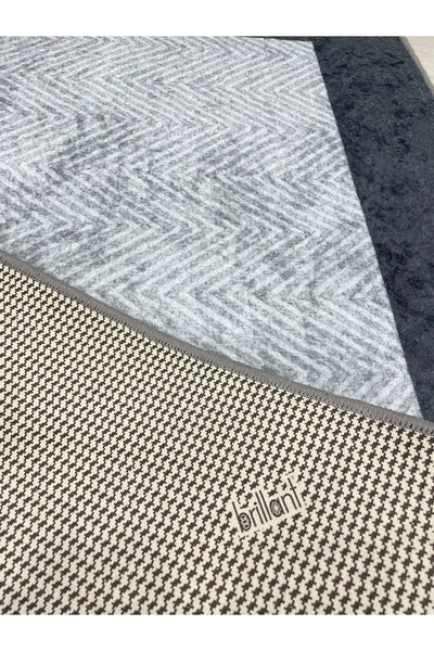 Beige - Black Wicker Jute-Look Latex Base Rug