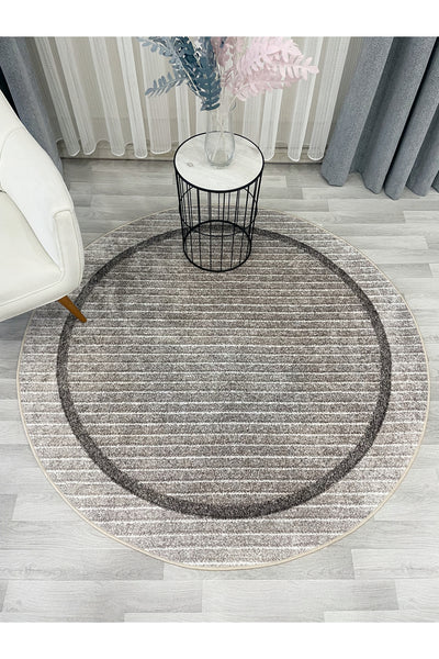 Scandinavian Style Non-Slip Sisal-Look Round Rug
