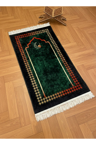 Fringed Prayer Rug Burgundy (Latex Base)