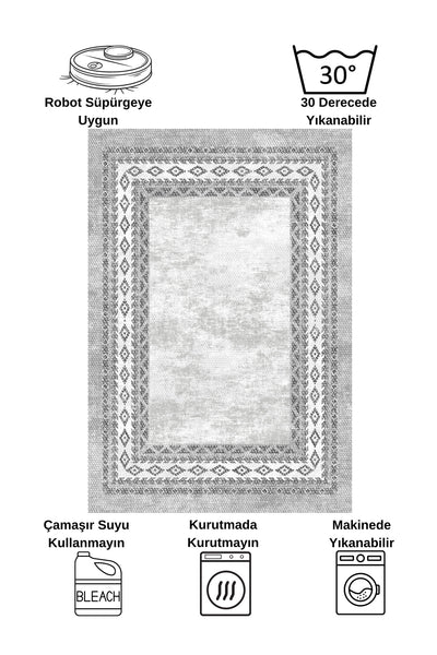 GRAY-BROWN Jute Sisal Look Latex Base Rug