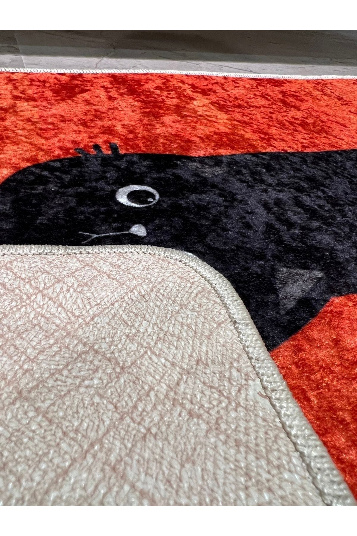 Cat Polka Dot Bathroom Mat Single Piece (Size 60x100)