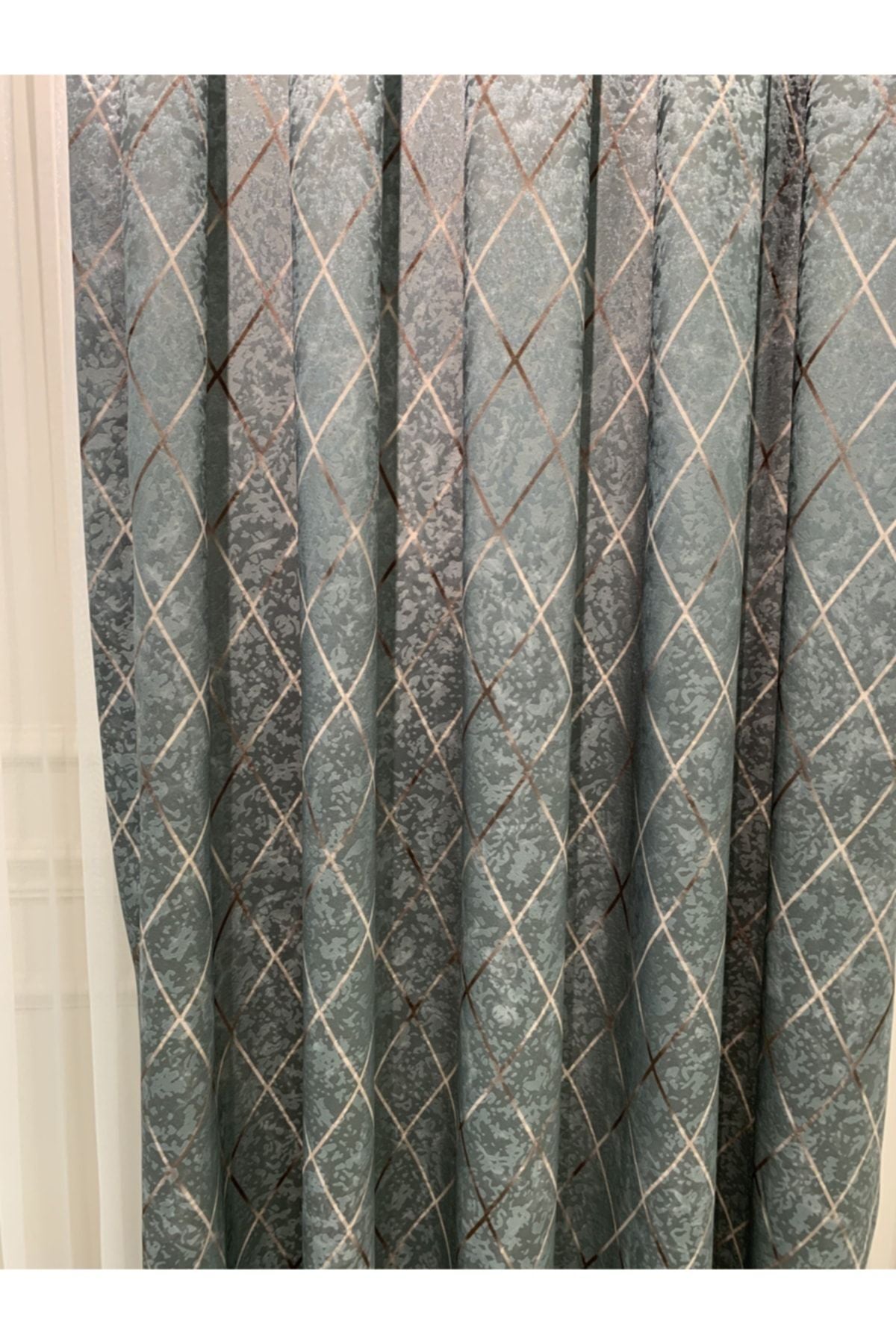 Liva Loren Model 1/2.50 Pleated Blackout Curtain Khaki Brown