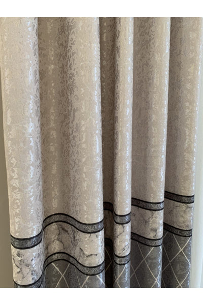 Liva Alita Model 1/2.50 Pleated Blackout Curtain Navy-Gray