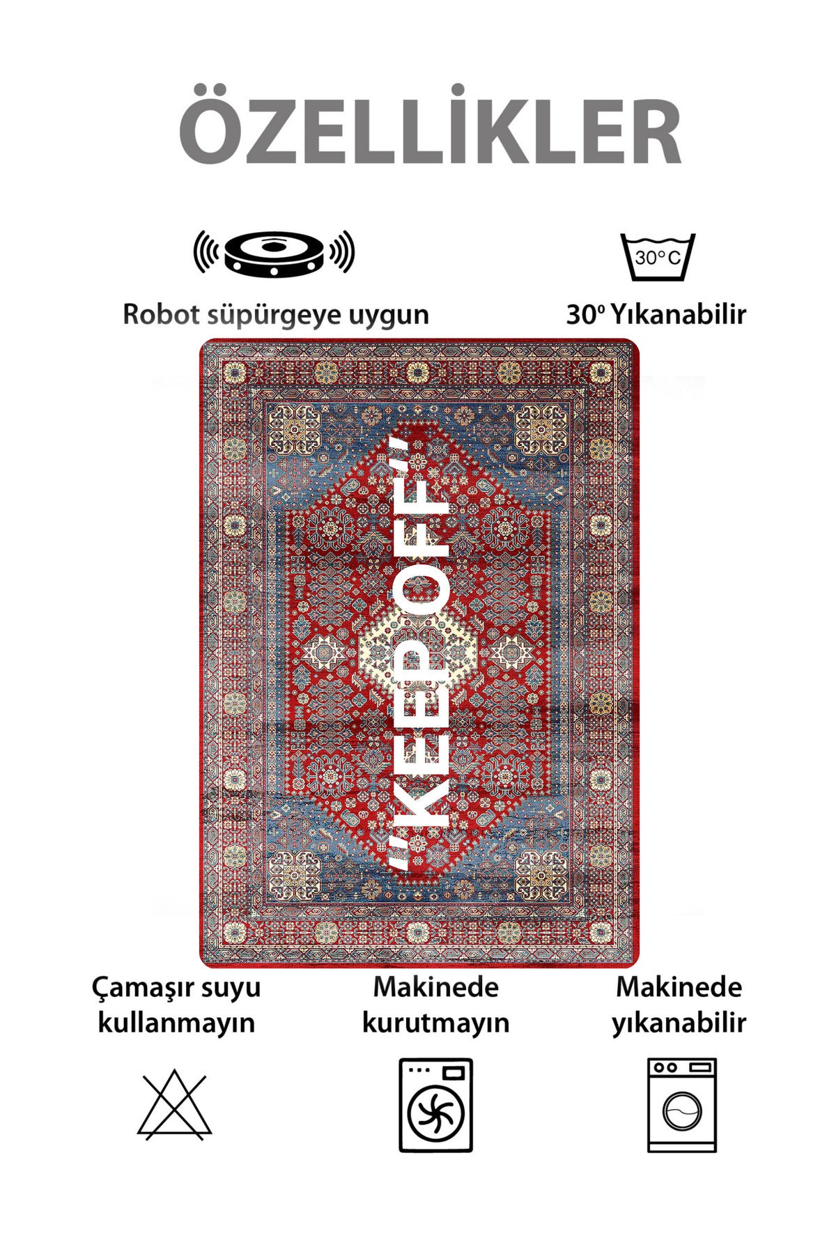 Pink Keep Off Fringed Latex Base Rug