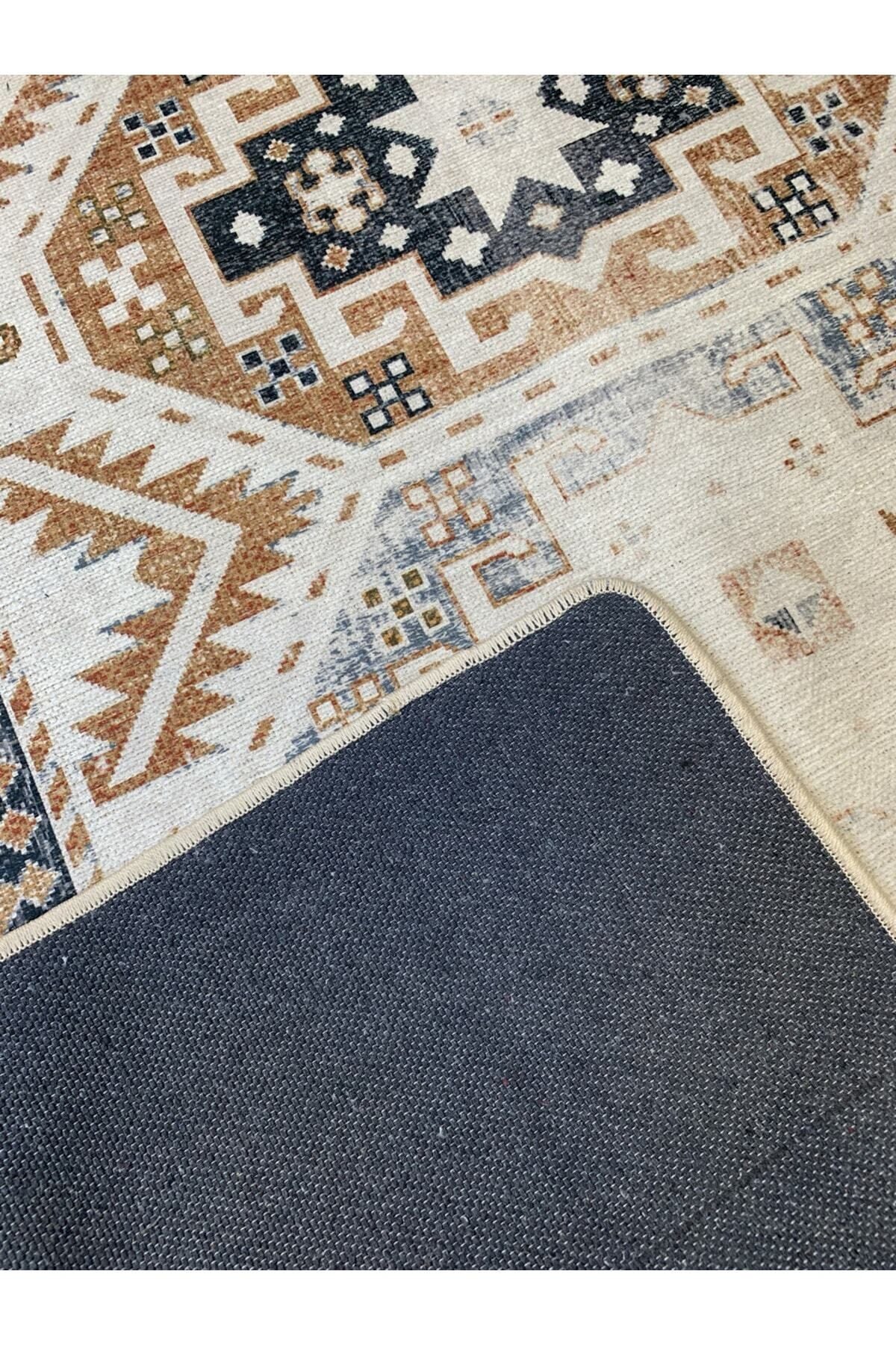 Eskitme Desen Dokuma Taban Halı Ebat 130x190