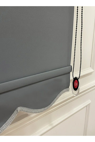 ROLLER BLIND BEIGE COLOR SKIRTED Thick Matte Linen Look