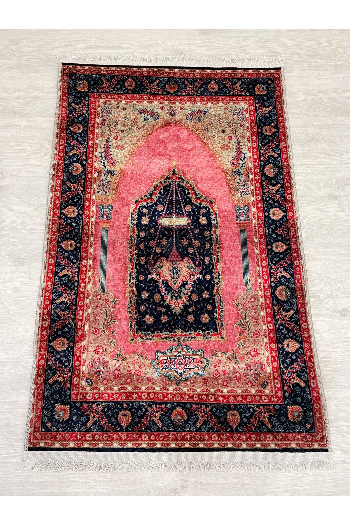 Fringed Prayer Rug Latex Base 75x125 Size