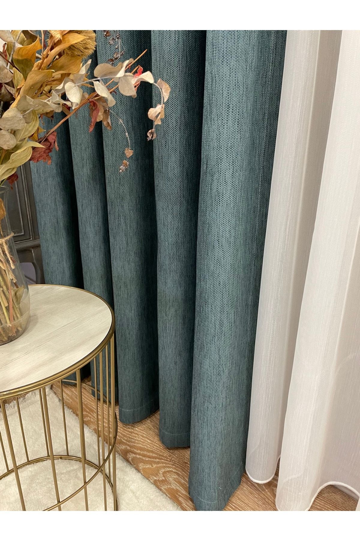 Jacquard Pattern on Blackout 1/2.50 Standard Pleated Blackout Curtain Dark Gray - Smoke