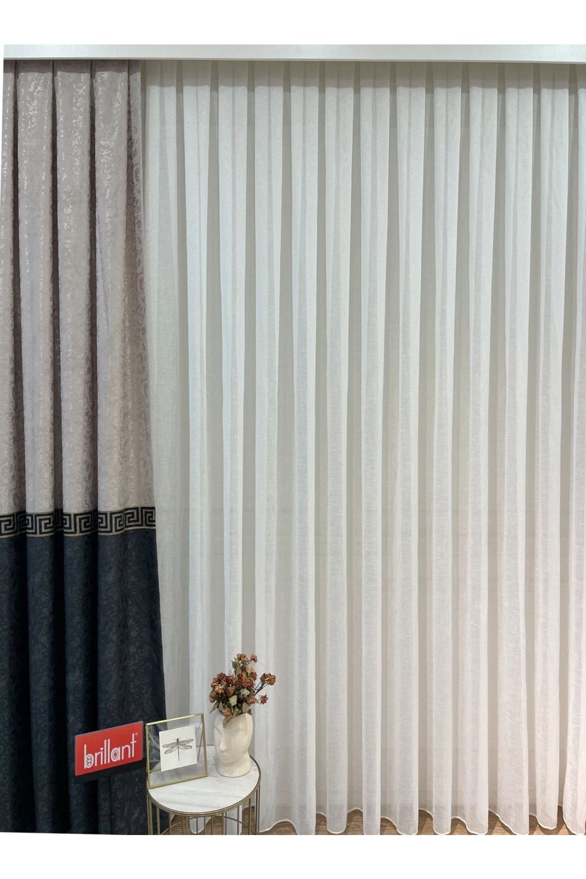 Natural Linen Sheer Curtain 1/2.50 Pleat - Ecru