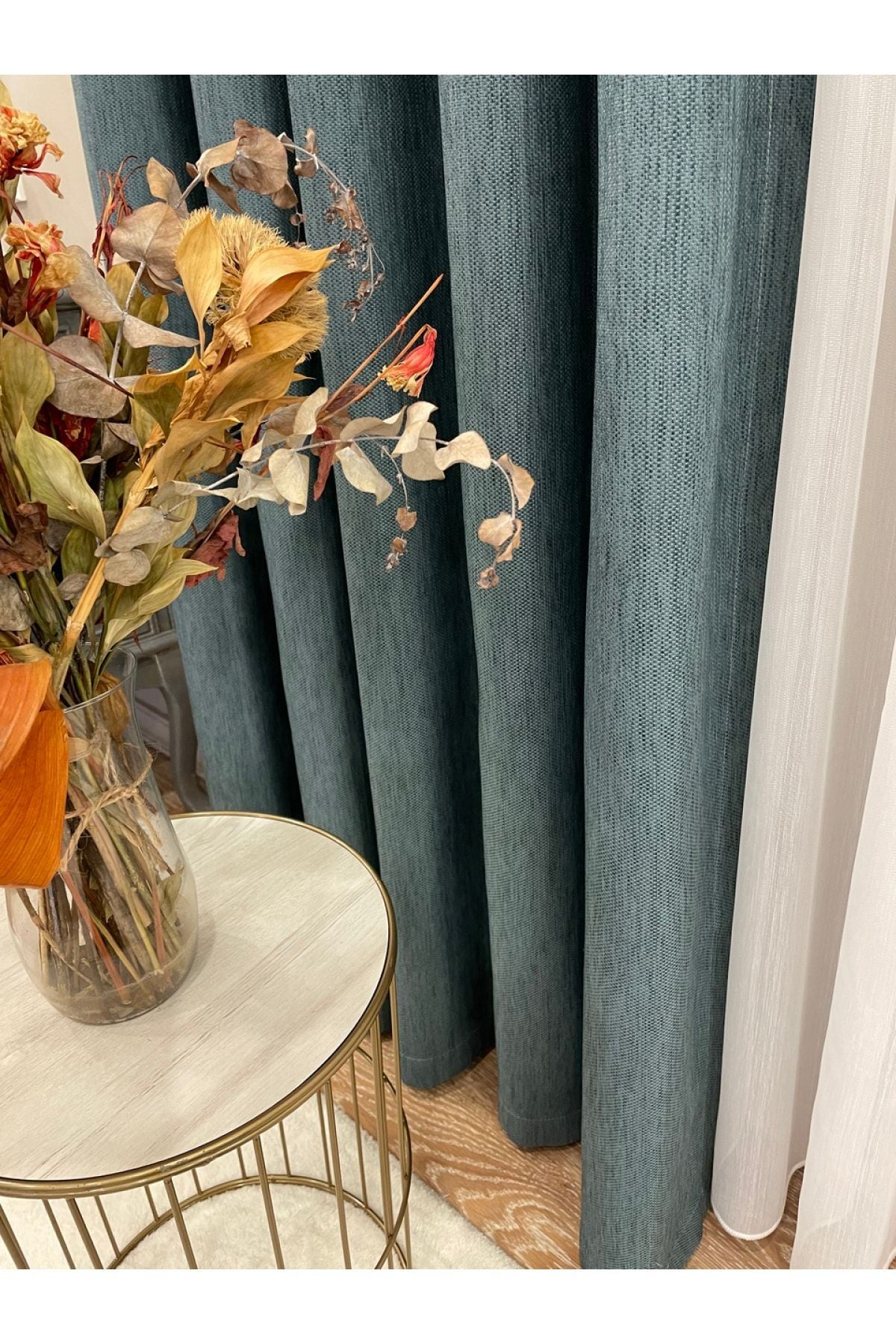 Jacquard Pattern on Blackout 1/2.50 Standard Pleated Blackout Curtain Dark Gray - Smoke