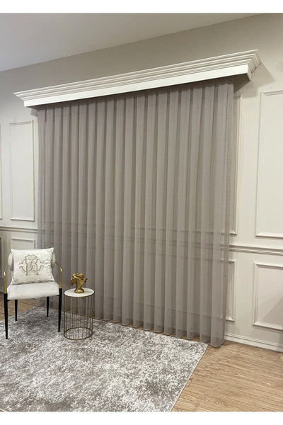 Linen-Look 1/2.5 Regular Pleated - Ecru Cream Sheer Curtain