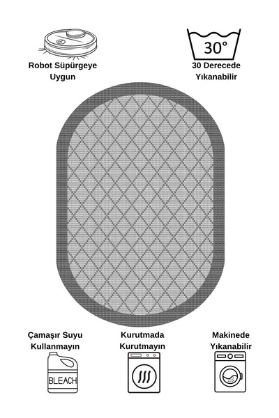 GREEN-BROWN Jute Sisal Look Bordered Non-Slip Base Runner Rug