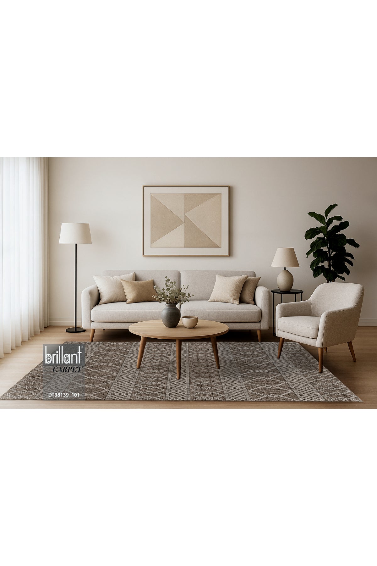 Gray Black Scandinavian Style Kilim Pattern Runner Latex Rug