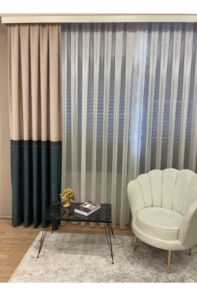 Liva Model 1/2.50 Pleated Blackout Curtain