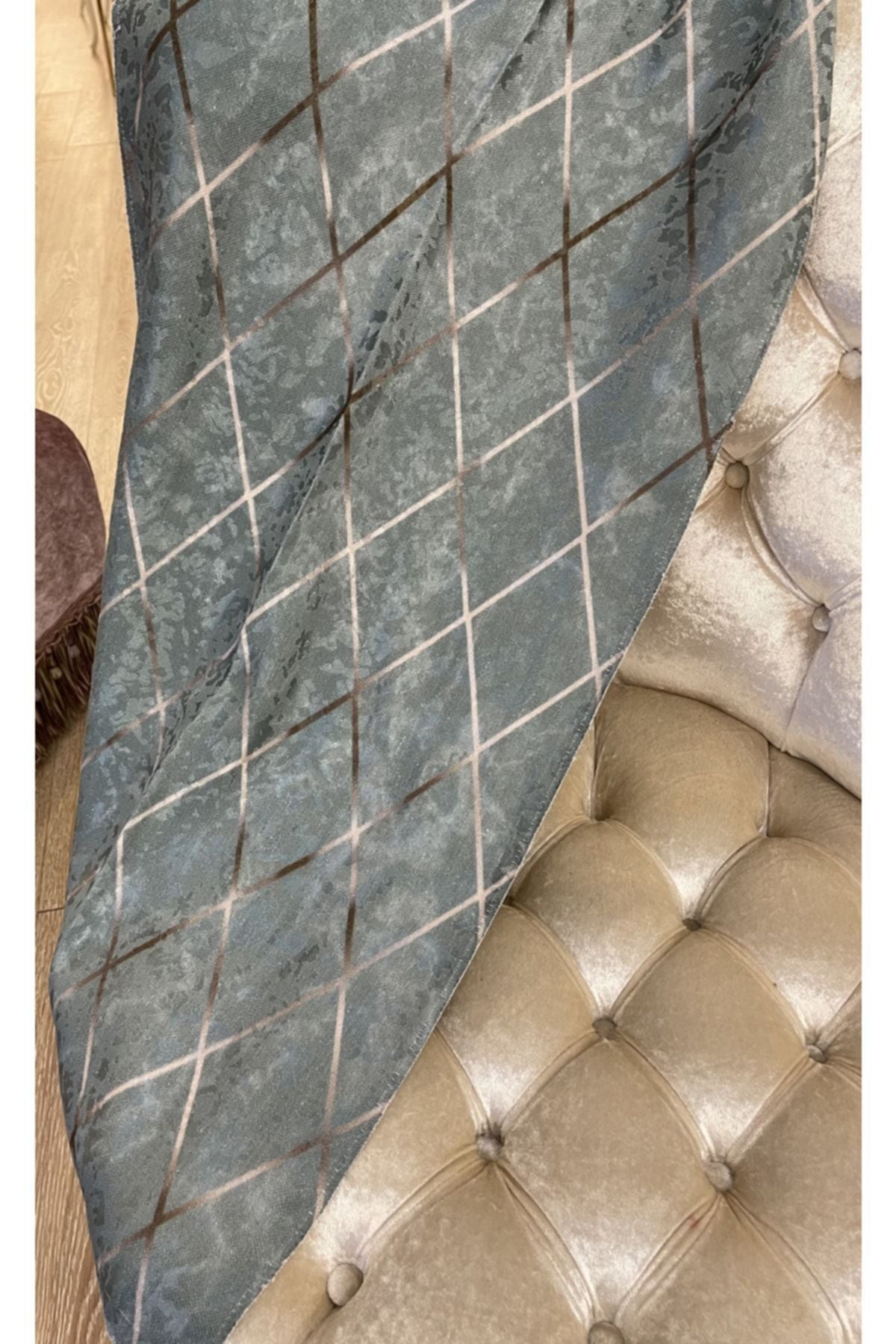 Liva Loren Model 1/2.50 Pleated Blackout Curtain Khaki Brown