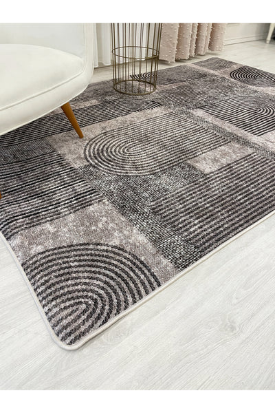 Gray Jute-Look Modern Rug