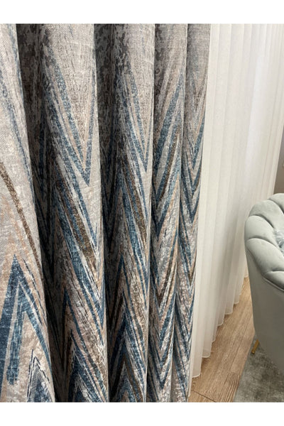 Liva Model 1/2.50 Pleated Blackout Curtain