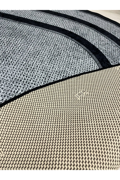 Jute Sisal Bordered Look Decorative Rug - Brown - Black