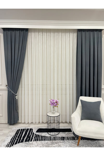 CAMEL Color 1/3 DENSE PLEAT Honeycomb Weave Soft Panama Blackout Curtain