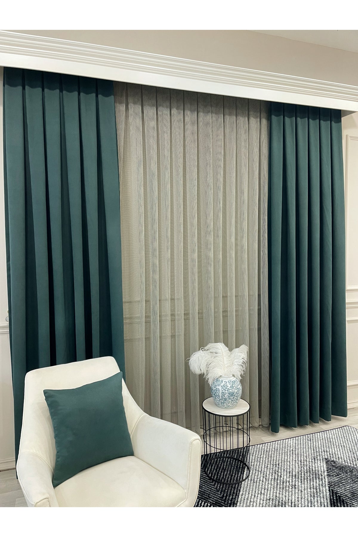 CAMEL Color 1/3 DENSE PLEAT Honeycomb Weave Soft Panama Blackout Curtain