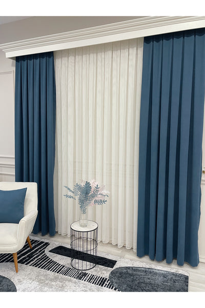 CAMEL Color 1/3 DENSE PLEAT Honeycomb Weave Soft Panama Blackout Curtain