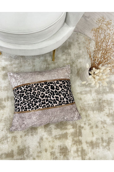 Leopard Pattern Velvet Cushion Cover - 45x45