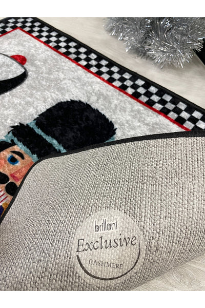 Lead Soldier Detailed Decorative Christmas Doormat Size 60x90