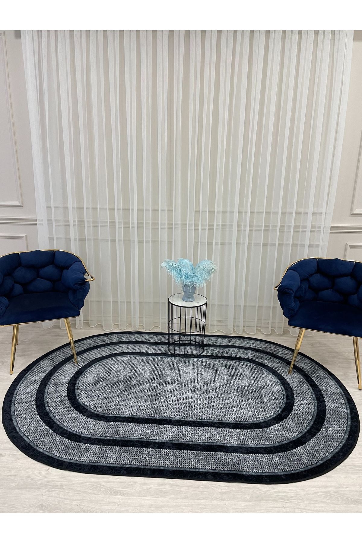 Jute Sisal Bordered Look Decorative Rug - Brown - Black