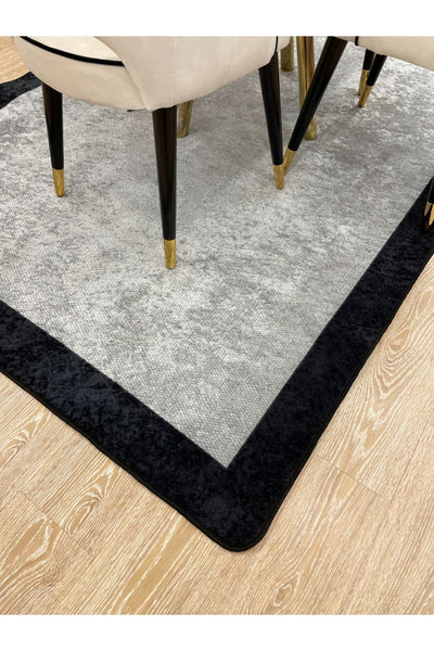 Jute-Look Washable Non-Slip Base Living Room Rug Kitchen Rug Hallway Rug - Brown - Beige