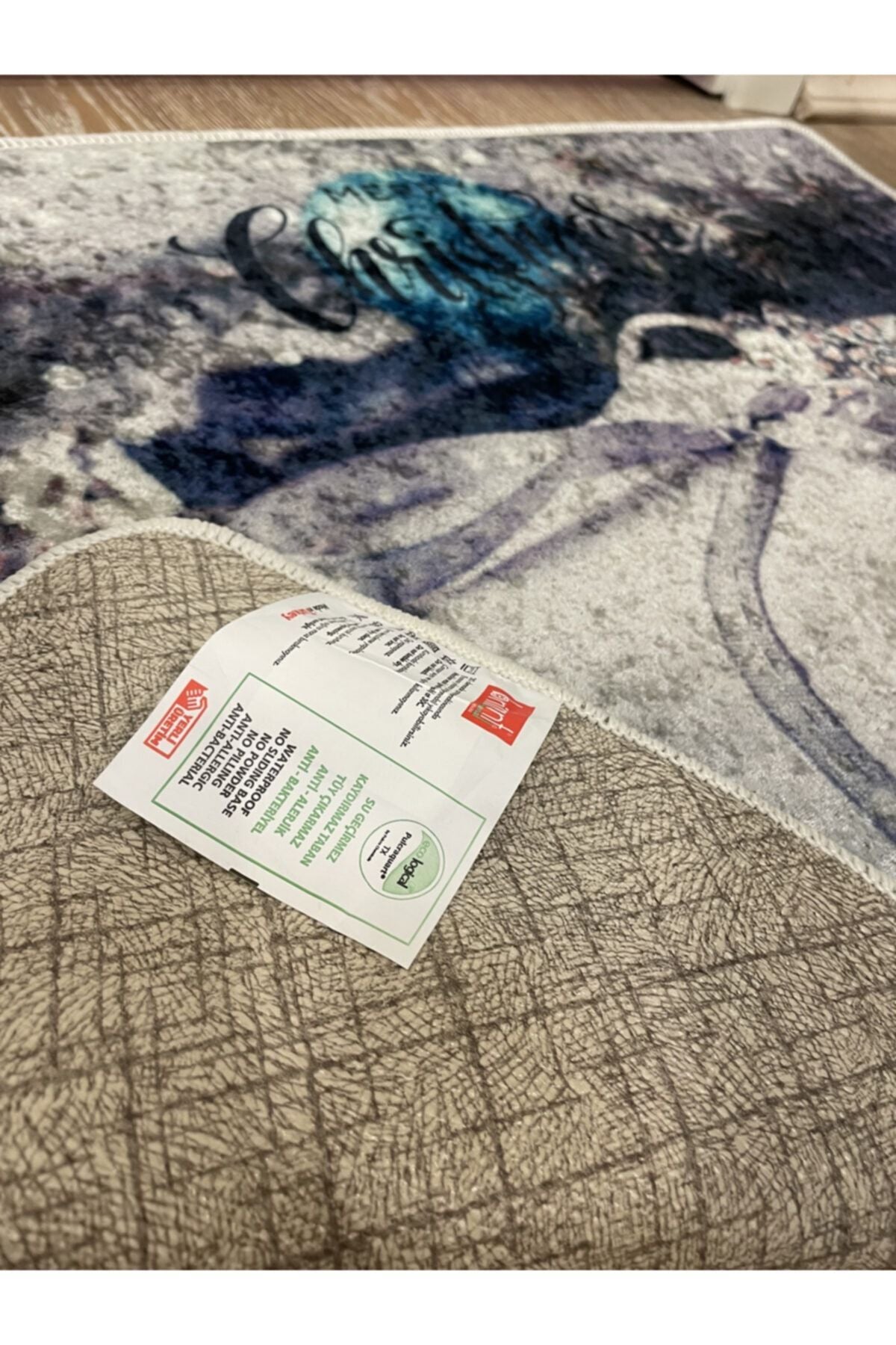 Ice Merry Christmas Holiday Latex-Backed Doormat (Size 60x90)