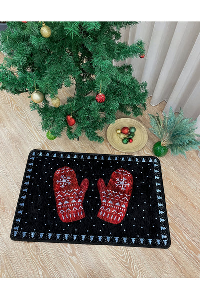 Glove Christmas-Themed Latex Non-Slip Base Doormat (Size 60x90)