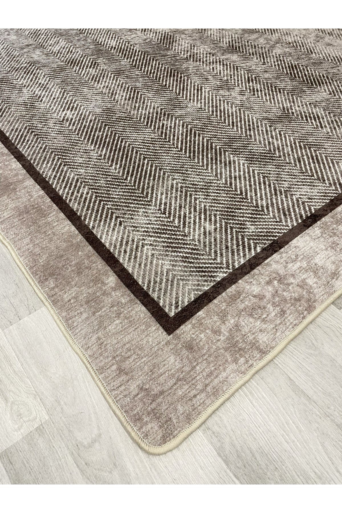 GRAY Jute Sisal-Look Bordered Non-Slip Base Runner Kitchen Rug