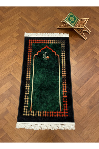 Fringed Prayer Rug Burgundy (Latex Base)